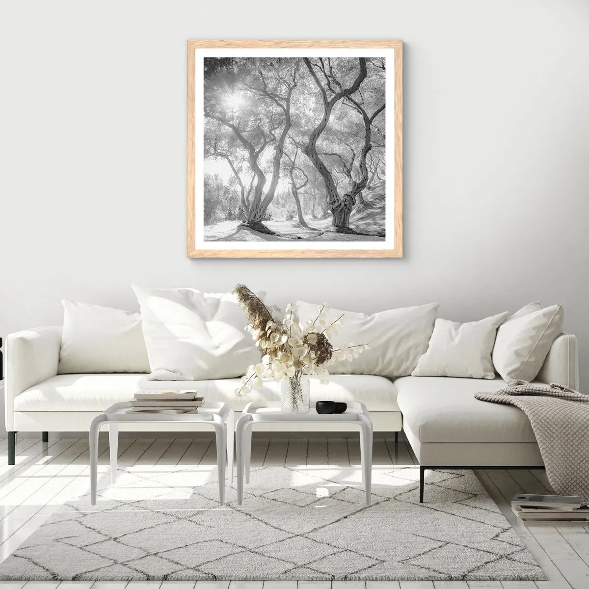 Plakat w ramie jasny dąb - W oliwnym gaju - 30x30 cm