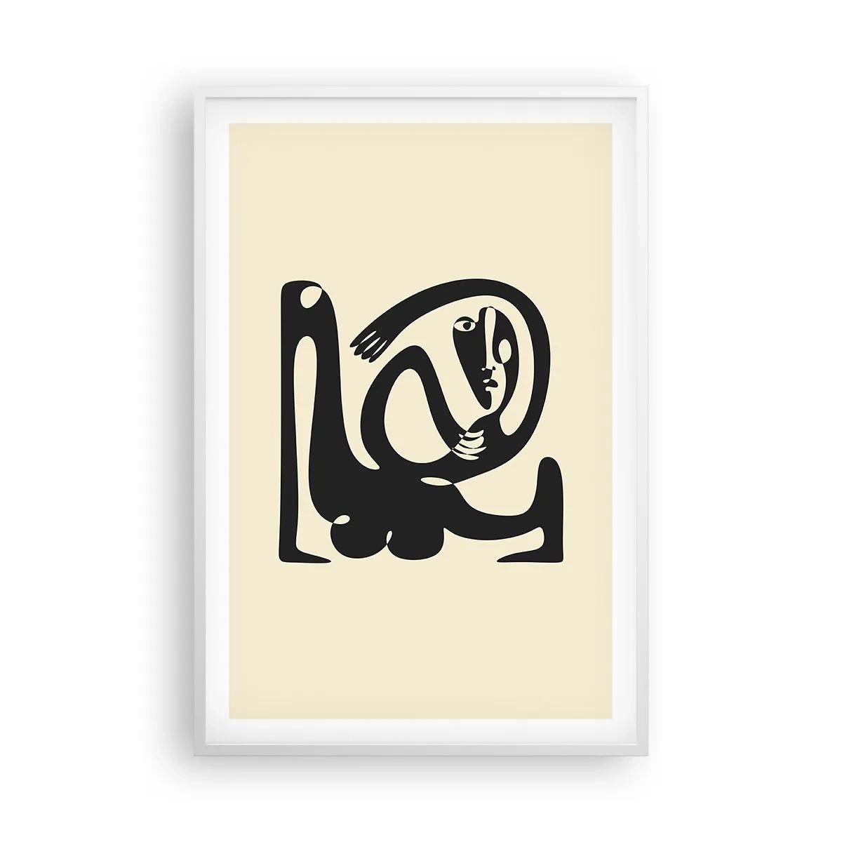 Plakat w białej ramie - Prawie Picasso - 61x91 cm