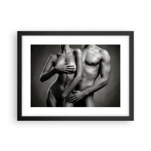 Plakat w czarnej ramie - Adam i Ewa - 40x30 cm