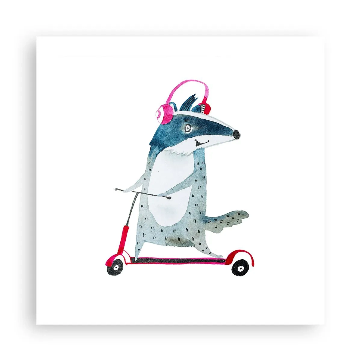 Plakat - Borsucze radości - 50x50 cm