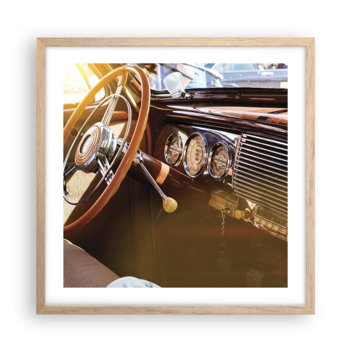 Plakat w ramie jasny dąb - Powiew luksusu z przeszłości - 50x50 cm