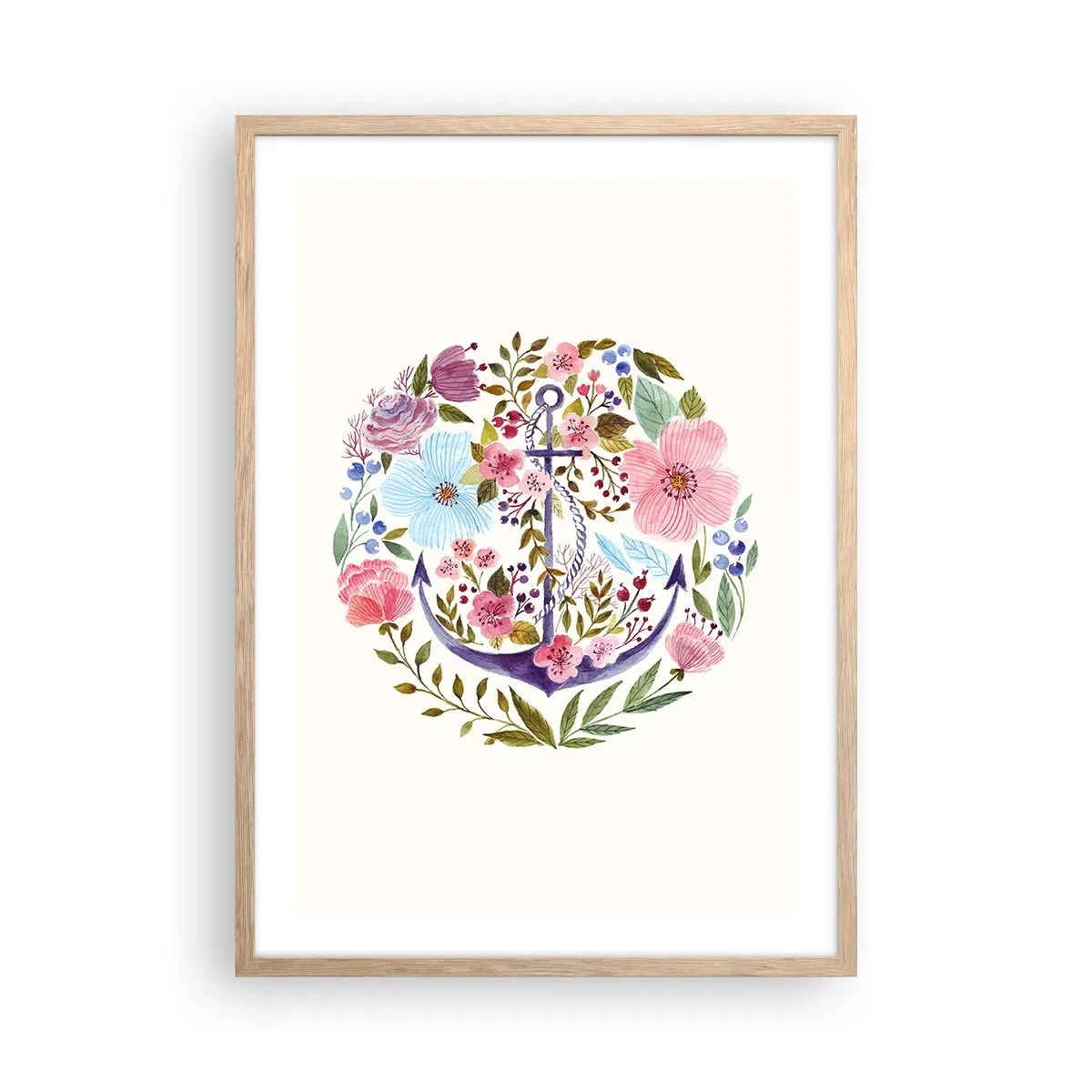 Plakat w ramie jasny dąb - Dobry sen żeglarza - 50x70 cm