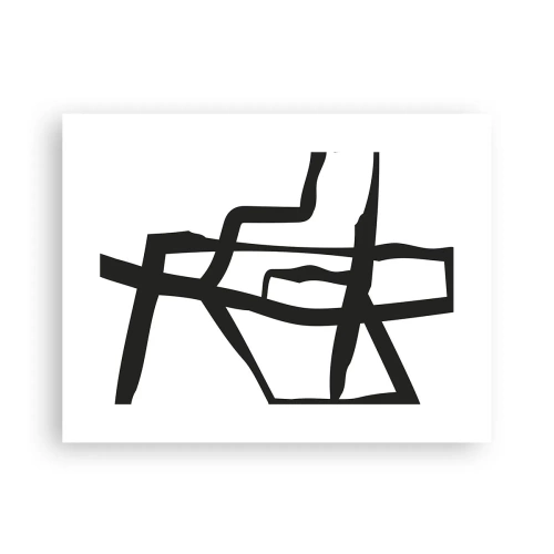 Plakat - Czarno-biała konstrukcja - 40x30 cm