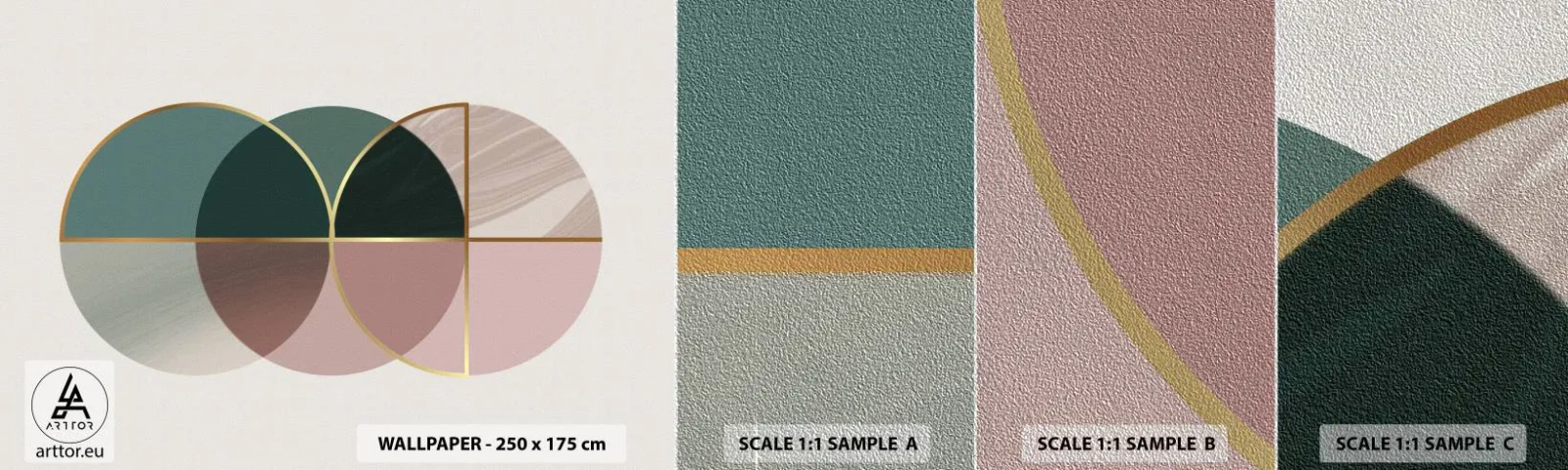 Fototapeta Próbka Premium Sand - Koło za kołem… - Abstrakcja, Sztuka, Nowoczesny Wzór - 100x30 cm