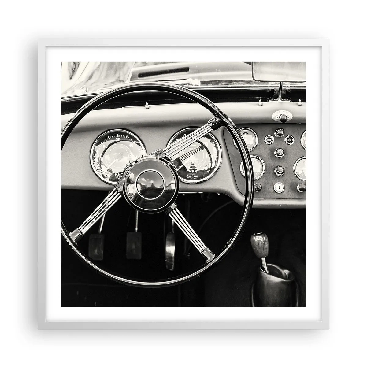 Plakat w białej ramie - Marzenie kolekcjonera - 60x60 cm