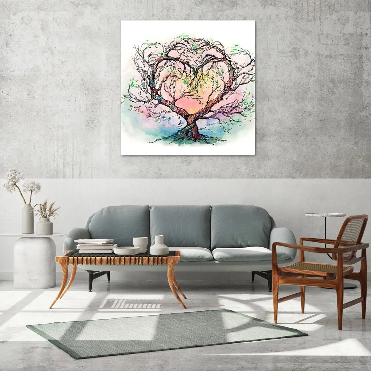 Obraz na szkle - Razem przeciwko wichurom - 40x40 cm