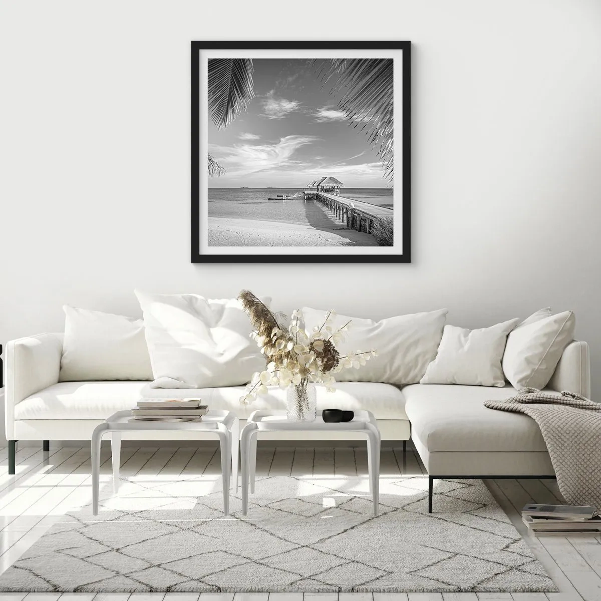 Plakat w czarnej ramie - Wspomnienie czy marzenie? - 60x60 cm