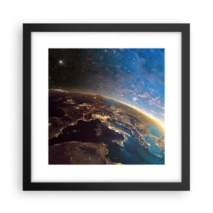 Plakat w czarnej ramie - Spójrzmy na siebie z dystansu - 30x30 cm