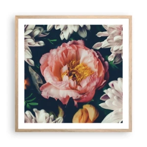 Plakat w ramie jasny dąb - Z barokowym przepychem - 60x60 cm