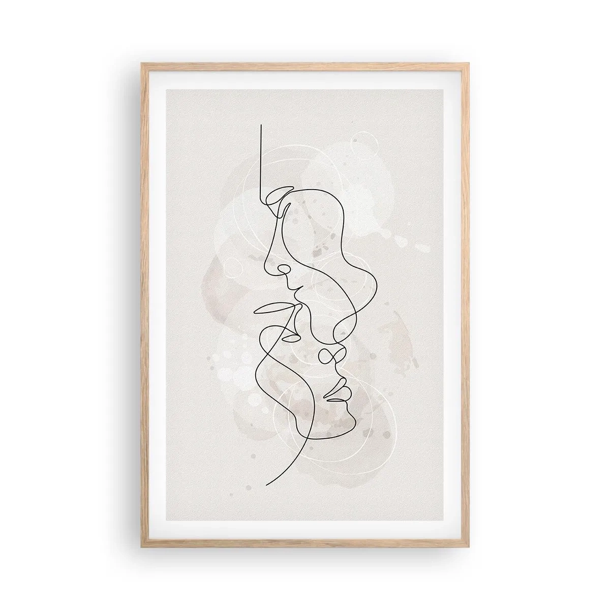 Plakat w ramie jasny dąb - Splątani w uścisku - 61x91 cm