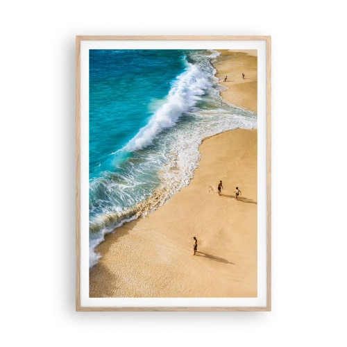 Plakat w ramie jasny dąb - A potem słońce, plaża… - 70x100 cm