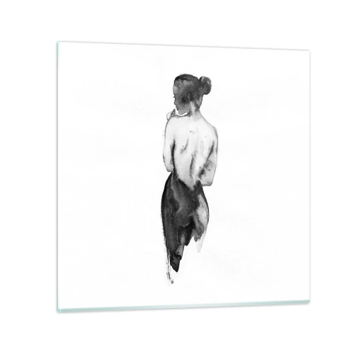 Obraz na szkle - Przy niej świat znika - 70x70 cm