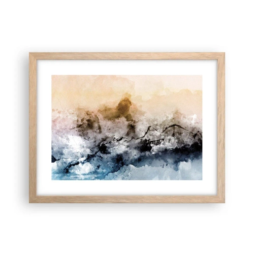 Plakat w ramie jasny dąb - Zatopione w tumanie mgły - 40x30 cm
