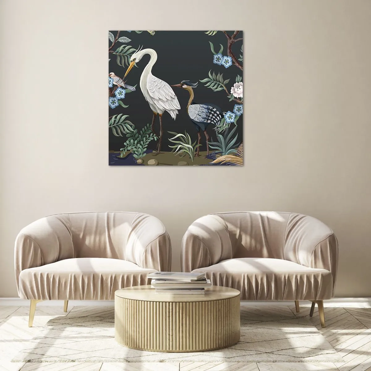 Obraz na szkle - Ptasia parada - 70x70 cm