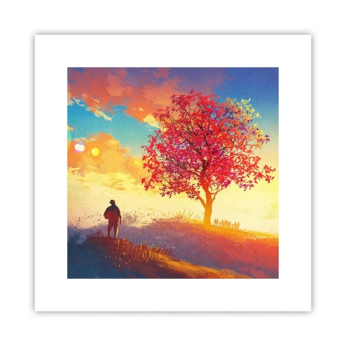 Plakat - Pielgrzym u celu - 30x30 cm