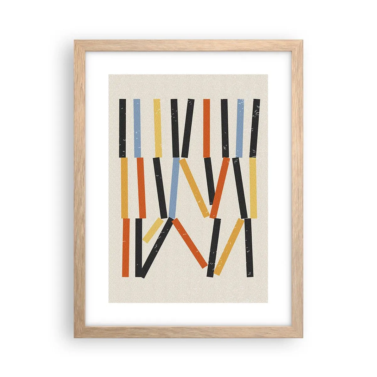 Plakat w ramie jasny dąb - Kompozycja na poziomie - 30x40 cm