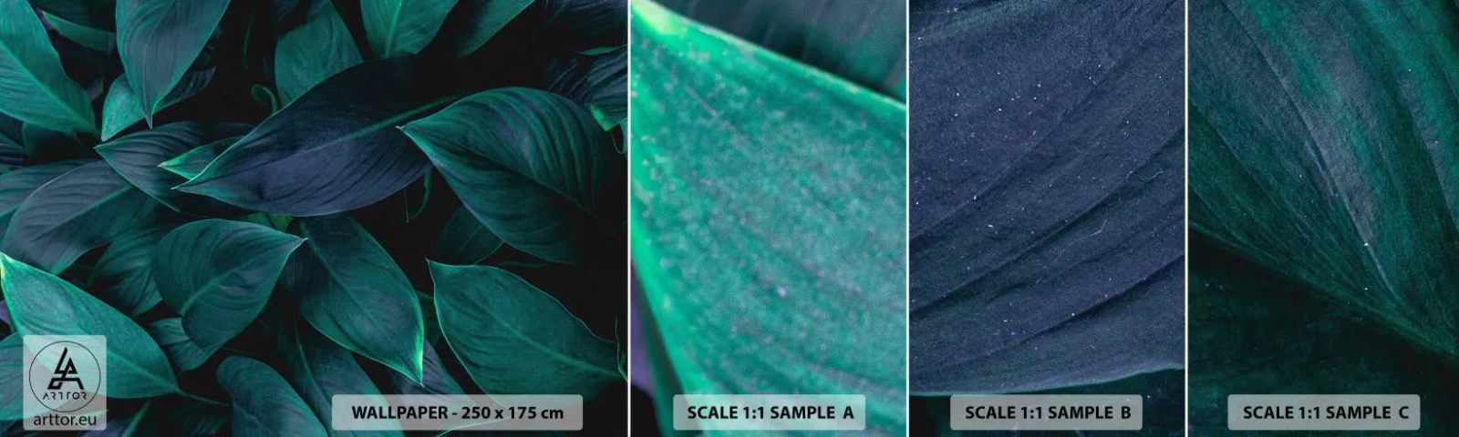 Fototapeta Próbka Standard Eco - Zieleń sama w sobie - Liście, Natura, Botanika - 100x30 cm