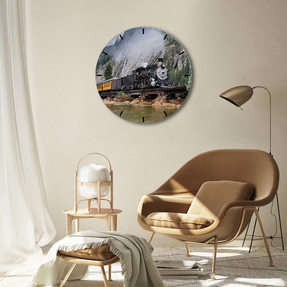 Zegar ścienny - A dokąd to? Dokąd? - 40x40 cm