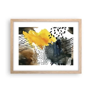 Plakat w ramie jasny dąb - Spotkanie żywiołów - 40x30 cm