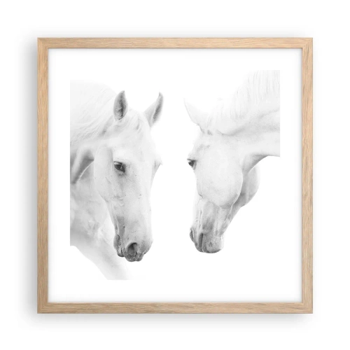Plakat w ramie jasny dąb - Czy to jest przyjaźń…? - 40x40 cm