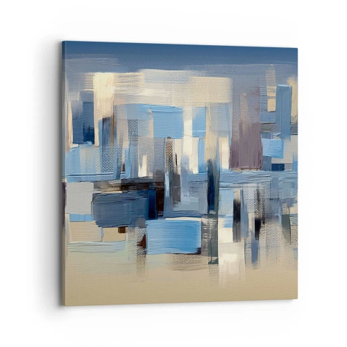 Obraz na płótnie - Błękitna konstrukcja - 70x70 cm