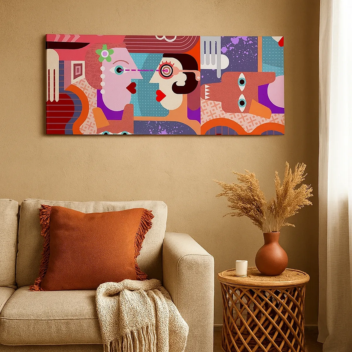 Obraz na płótnie - Oko w oko - 30x30 cm