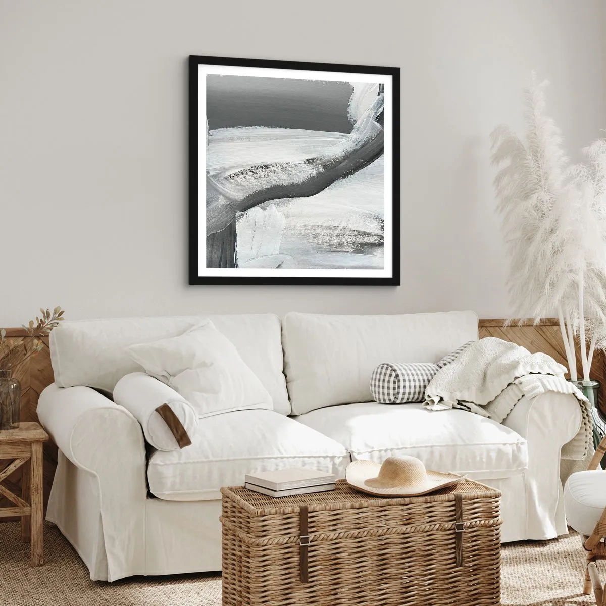 Plakat w czarnej ramie - Zdecydowanym ruchem - 40x40 cm