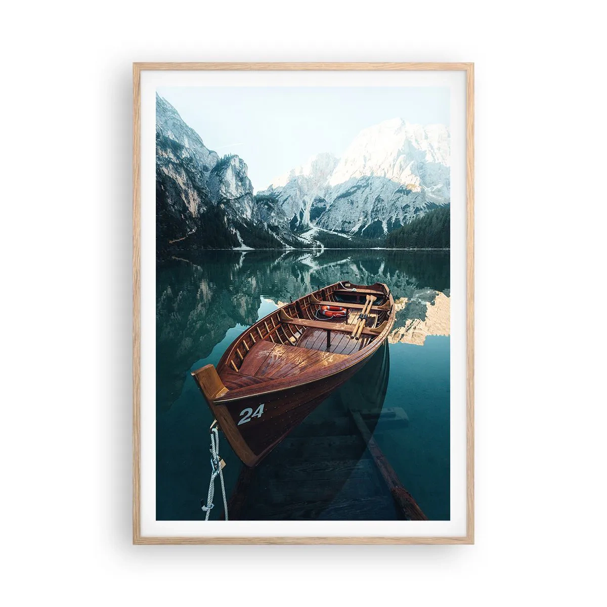 Plakat w ramie jasny dąb - Jak na szkle malowane - 70x100 cm