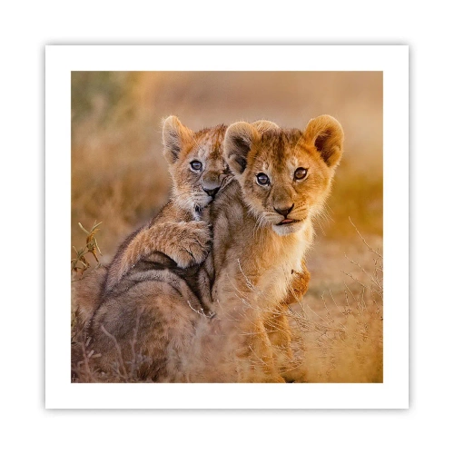 Plakat - Nie przeszkadzać! Bawimy się - 50x50 cm