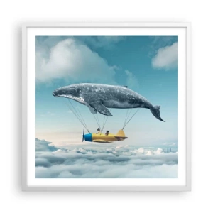 Plakat w białej ramie - Dlaczego nie? - 60x60 cm