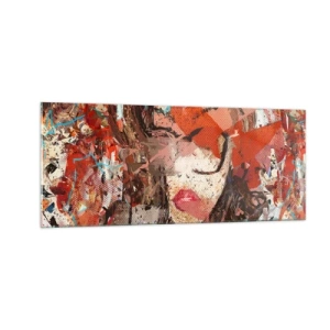 Obraz na szkle - Naprawdę, jaka jesteś, nie wie nikt - 100x40 cm