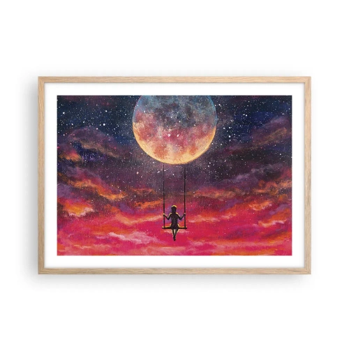 Plakat w ramie jasny dąb - Bujać w obłokach - 70x50 cm