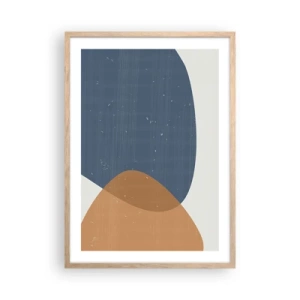 Plakat w ramie jasny dąb - Owale i wpływy - 50x70 cm