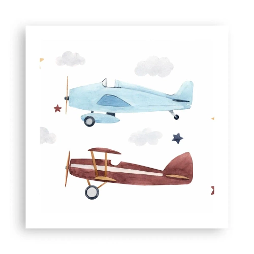 Plakat - Panie pilocie, czekamy! - 50x50 cm