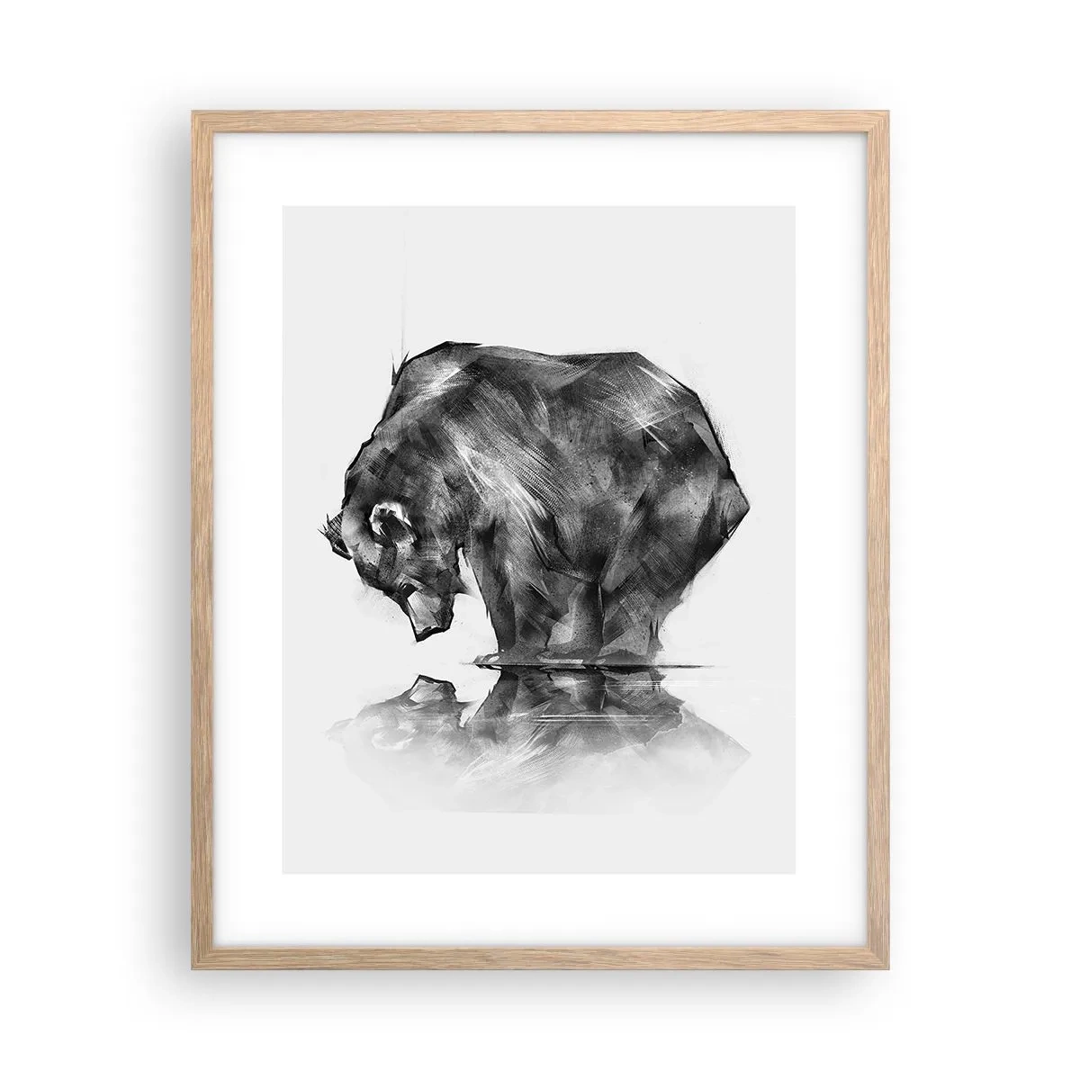 Plakat w ramie jasny dąb - Miło zobaczyć się z kimś bliskim - 40x50 cm