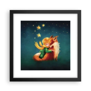 Plakat w czarnej ramie - Mały Książę - 30x30 cm