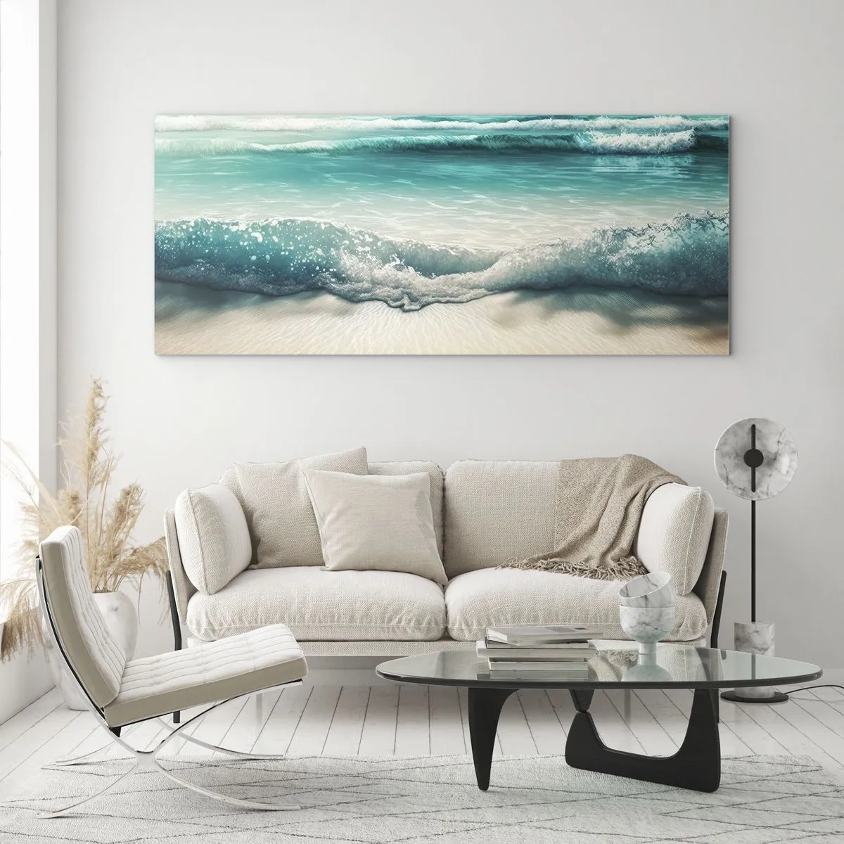 Obraz na szkle - Spokój oceanu - 100x40 cm
