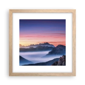 Plakat w ramie jasny dąb - Nad dolinami - 30x30 cm