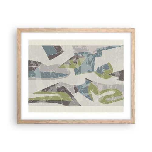 Plakat w ramie jasny dąb - Kompozycja za szybą - 50x40 cm