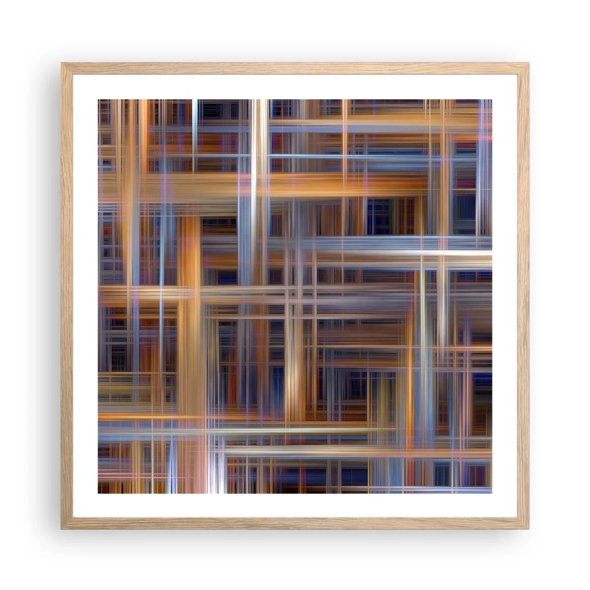 Plakat w ramie jasny dąb - Utkane ze światła - 60x60 cm