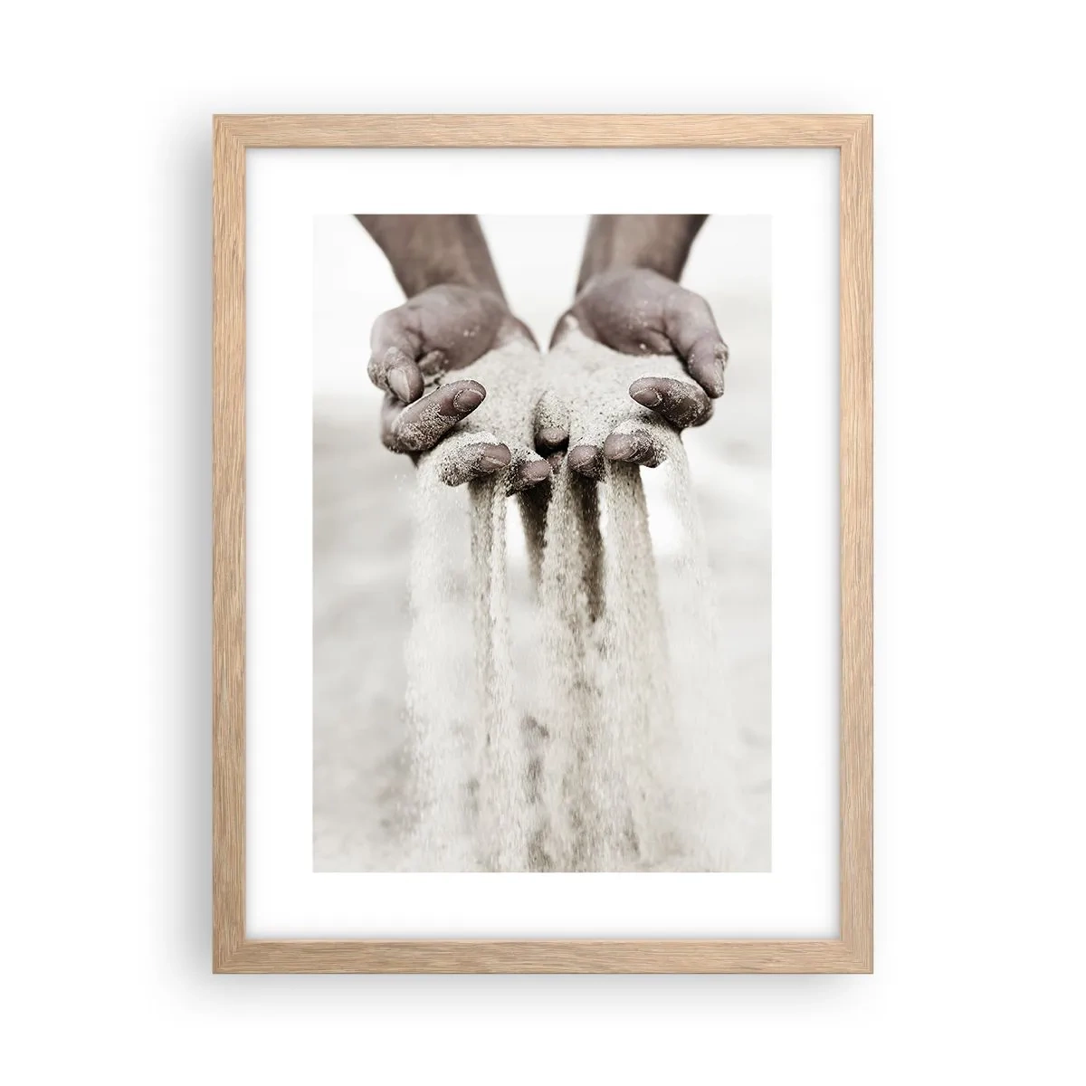 Plakat w ramie jasny dąb - Tymi rękoma… - 30x40 cm