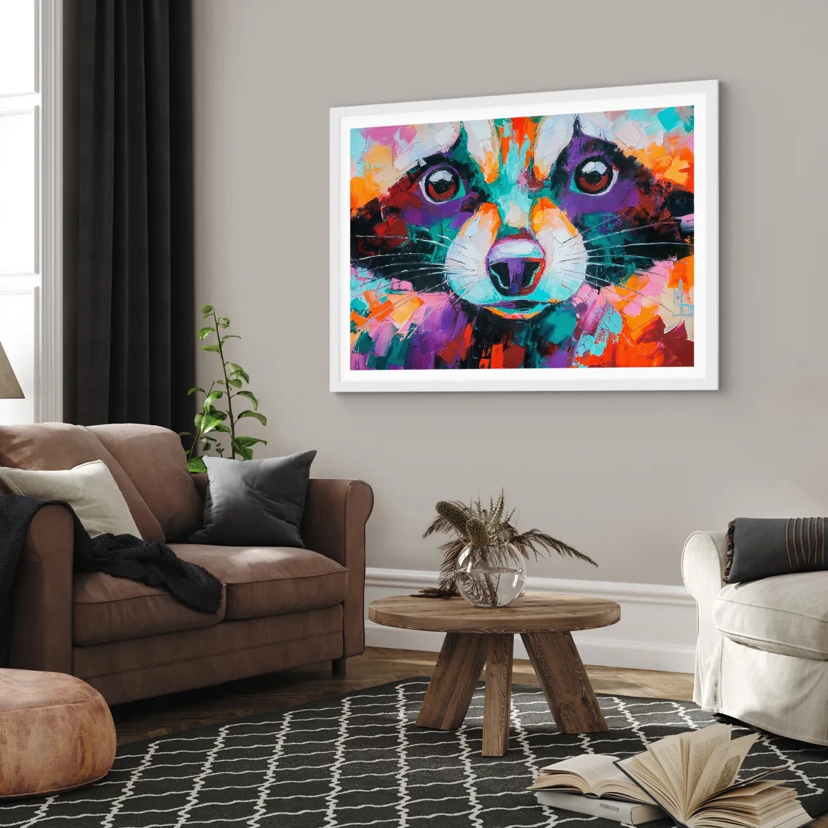 Plakat w białej ramie - Tylko dobre emocje - 100x70 cm