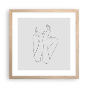 Plakat w ramie jasny dąb - O czym marzą dziewczyny - 40x40 cm