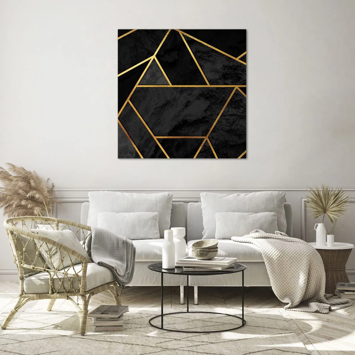 Obraz na szkle - Mrok i blask - 60x60 cm