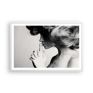 Plakat w białej ramie - Zasłuchana w sobie - 91x61 cm