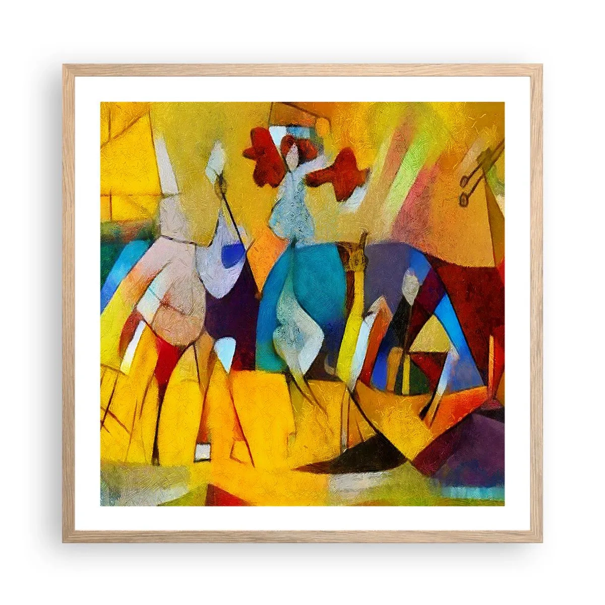 Plakat w ramie jasny dąb - Słońce - życie - radość - 60x60 cm