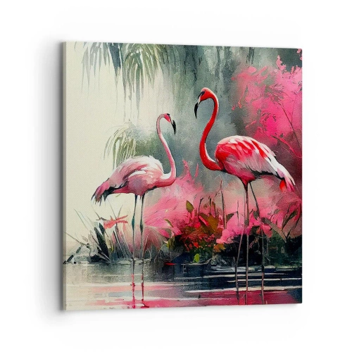 Obraz na płótnie - Lekcja naturalnego wdzięku - 70x70 cm