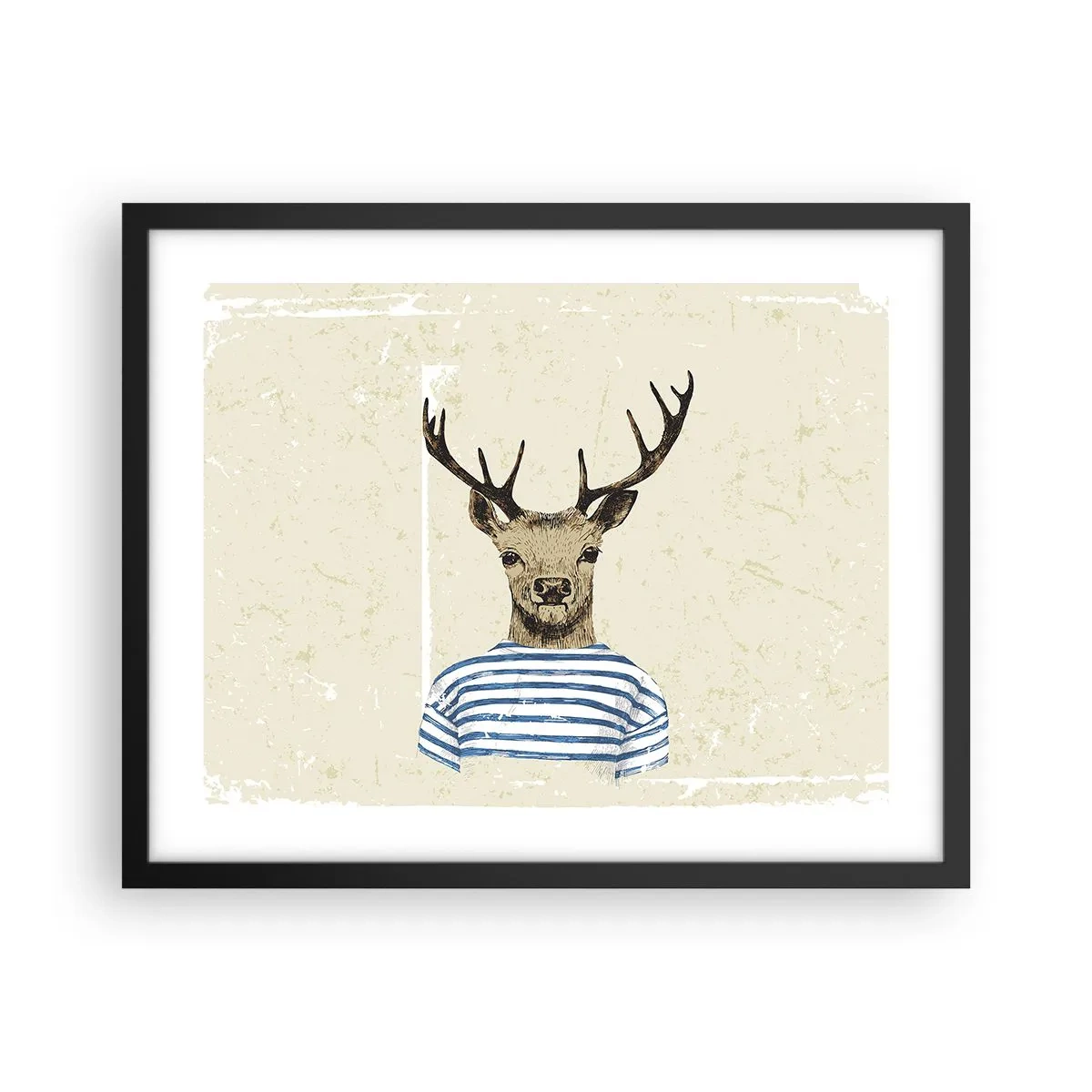 Plakat w czarnej ramie - Bo lubię koszulki w paski! - 50x40 cm