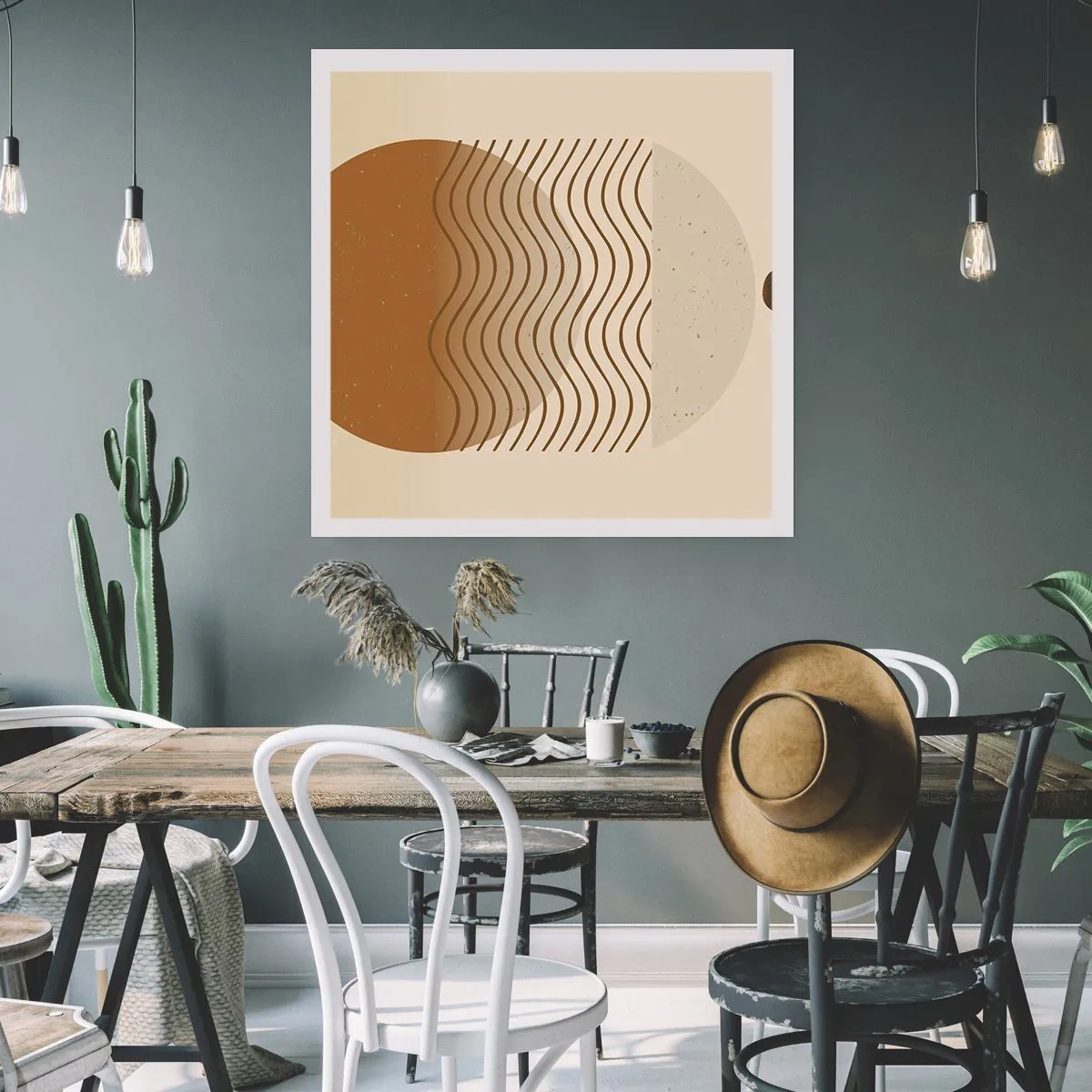 Plakat - O pochodzeniu figur geometrycznych - 50x50 cm