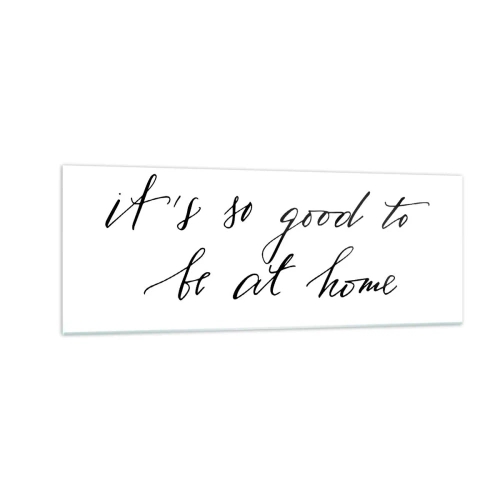 Obraz na szkle - Napis w kaligraficznym stylu na białym tle - 140x50cm - Cała prawda - Nowoczesna dekoracja ścienna do salonu i sypialni ARTTOR